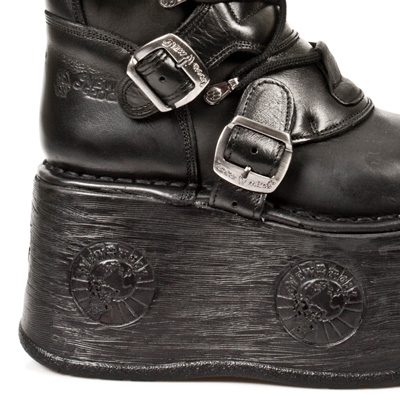 New Rock - M-1473-S3 Bottes - Noir/Couleur argent